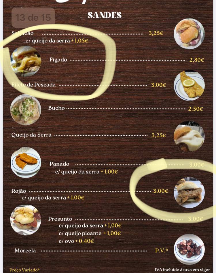 Menu of Casa Expresso