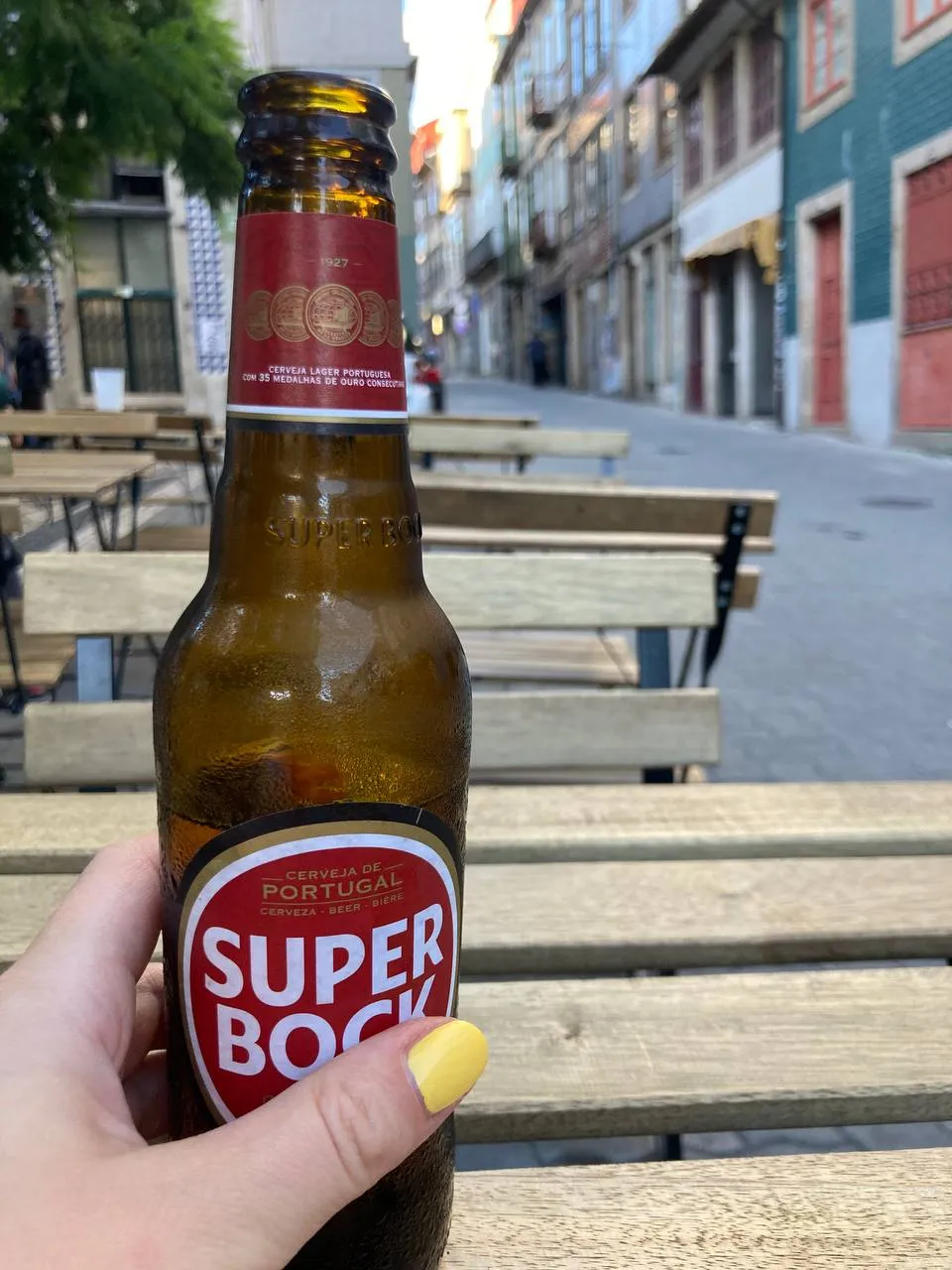 A human hand with a beer bottle
