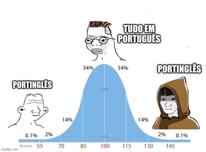 The balance between portinglĂŞs, english and portuguese in a work environment